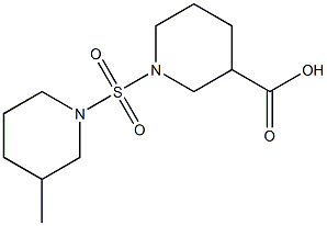 1-[(3-methylpiperidine-1-)sulfonyl]piperidine-3-carboxylic acid Struktur