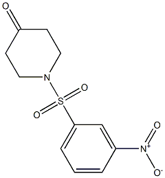 1-[(3-nitrophenyl)sulfonyl]piperidin-4-one Struktur