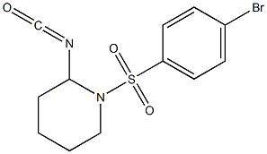 1-[(4-bromophenyl)sulfonyl]-2-isocyanatopiperidine Struktur