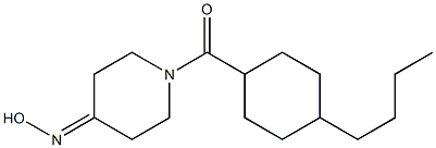 1-[(4-butylcyclohexyl)carbonyl]piperidin-4-one oxime Struktur