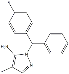 1-[(4-fluorophenyl)(phenyl)methyl]-4-methyl-1H-pyrazol-5-amine Struktur