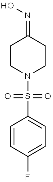 1-[(4-fluorophenyl)sulfonyl]piperidin-4-one oxime Struktur