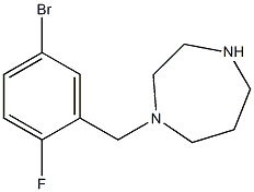 1-[(5-bromo-2-fluorophenyl)methyl]-1,4-diazepane Struktur