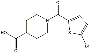 1-[(5-bromothiophen-2-yl)carbonyl]piperidine-4-carboxylic acid Struktur