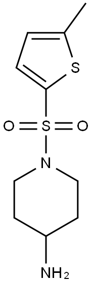 1-[(5-methylthiophene-2-)sulfonyl]piperidin-4-amine Struktur