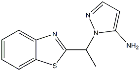 1-[1-(1,3-benzothiazol-2-yl)ethyl]-1H-pyrazol-5-amine Struktur