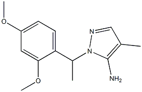 1-[1-(2,4-dimethoxyphenyl)ethyl]-4-methyl-1H-pyrazol-5-amine Struktur