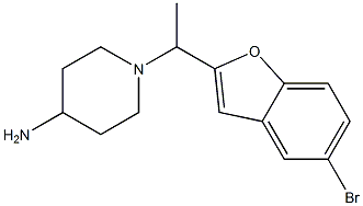 1-[1-(5-bromo-1-benzofuran-2-yl)ethyl]piperidin-4-amine Struktur