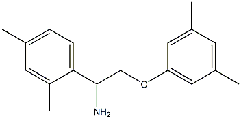 1-[1-amino-2-(3,5-dimethylphenoxy)ethyl]-2,4-dimethylbenzene Struktur