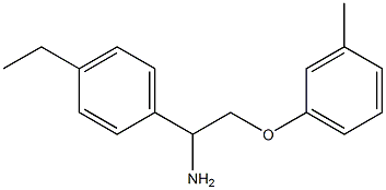 1-[1-amino-2-(3-methylphenoxy)ethyl]-4-ethylbenzene Struktur