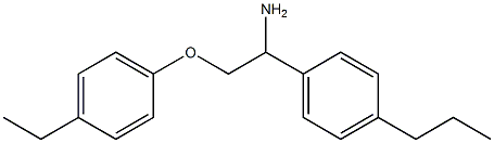 1-[1-amino-2-(4-ethylphenoxy)ethyl]-4-propylbenzene Struktur