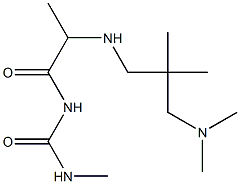 1-[2-({2-[(dimethylamino)methyl]-2-methylpropyl}amino)propanoyl]-3-methylurea Struktur