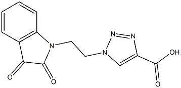 1-[2-(2,3-dioxo-2,3-dihydro-1H-indol-1-yl)ethyl]-1H-1,2,3-triazole-4-carboxylic acid Struktur