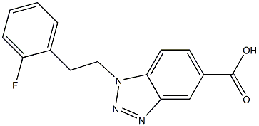 1-[2-(2-fluorophenyl)ethyl]-1H-1,2,3-benzotriazole-5-carboxylic acid Struktur