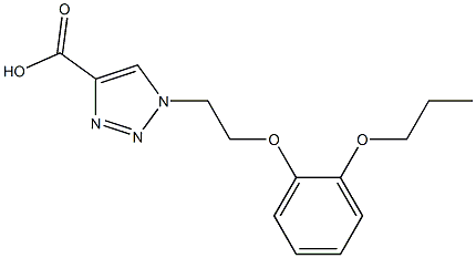 1-[2-(2-propoxyphenoxy)ethyl]-1H-1,2,3-triazole-4-carboxylic acid Struktur