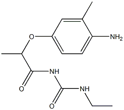 1-[2-(4-amino-3-methylphenoxy)propanoyl]-3-ethylurea Struktur