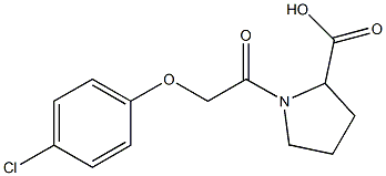 1-[2-(4-chlorophenoxy)acetyl]pyrrolidine-2-carboxylic acid Struktur