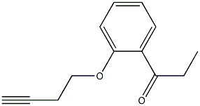 1-[2-(but-3-ynyloxy)phenyl]propan-1-one Struktur