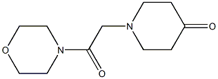 1-[2-(morpholin-4-yl)-2-oxoethyl]piperidin-4-one Struktur