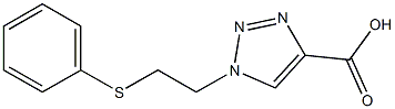 1-[2-(phenylsulfanyl)ethyl]-1H-1,2,3-triazole-4-carboxylic acid Struktur