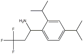 1-[2,4-bis(propan-2-yl)phenyl]-3,3,3-trifluoropropan-1-amine Struktur