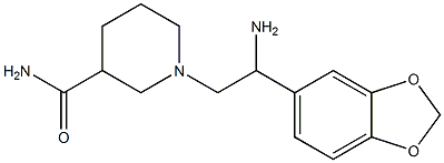 1-[2-amino-2-(1,3-benzodioxol-5-yl)ethyl]piperidine-3-carboxamide Struktur