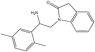 1-[2-amino-2-(2,5-dimethylphenyl)ethyl]-2,3-dihydro-1H-indol-2-one Struktur