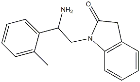 1-[2-amino-2-(2-methylphenyl)ethyl]-2,3-dihydro-1H-indol-2-one Struktur