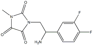 1-[2-amino-2-(3,4-difluorophenyl)ethyl]-3-methylimidazolidine-2,4,5-trione Struktur