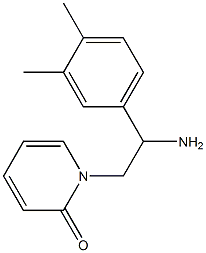 1-[2-amino-2-(3,4-dimethylphenyl)ethyl]-1,2-dihydropyridin-2-one Struktur