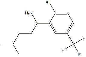 1-[2-bromo-5-(trifluoromethyl)phenyl]-4-methylpentan-1-amine Struktur