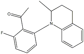 1-[2-fluoro-6-(2-methyl-1,2,3,4-tetrahydroquinolin-1-yl)phenyl]ethan-1-one Struktur