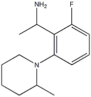 1-[2-fluoro-6-(2-methylpiperidin-1-yl)phenyl]ethan-1-amine Struktur