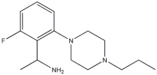 1-[2-fluoro-6-(4-propylpiperazin-1-yl)phenyl]ethan-1-amine Struktur