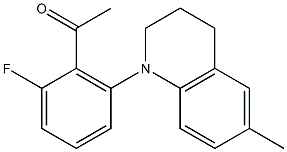 1-[2-fluoro-6-(6-methyl-1,2,3,4-tetrahydroquinolin-1-yl)phenyl]ethan-1-one Struktur