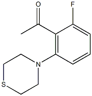 1-[2-fluoro-6-(thiomorpholin-4-yl)phenyl]ethan-1-one Struktur