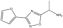 1-[3-(furan-2-yl)-1,2,4-oxadiazol-5-yl]ethan-1-amine Struktur