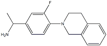 1-[3-fluoro-4-(1,2,3,4-tetrahydroisoquinolin-2-yl)phenyl]ethan-1-amine Struktur