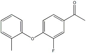 1-[3-fluoro-4-(2-methylphenoxy)phenyl]ethan-1-one Struktur