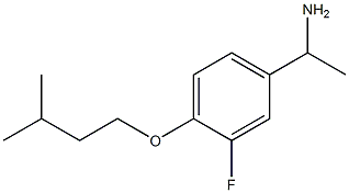 1-[3-fluoro-4-(3-methylbutoxy)phenyl]ethan-1-amine Struktur