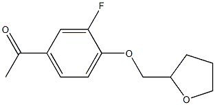 1-[3-fluoro-4-(oxolan-2-ylmethoxy)phenyl]ethan-1-one Struktur