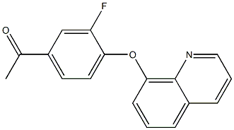 1-[3-fluoro-4-(quinolin-8-yloxy)phenyl]ethan-1-one Struktur