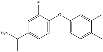 1-[4-(3,4-dimethylphenoxy)-3-fluorophenyl]ethan-1-amine Struktur