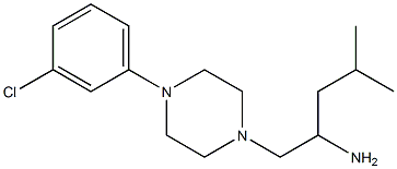 1-[4-(3-chlorophenyl)piperazin-1-yl]-4-methylpentan-2-amine Struktur