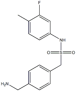 1-[4-(aminomethyl)phenyl]-N-(3-fluoro-4-methylphenyl)methanesulfonamide Struktur