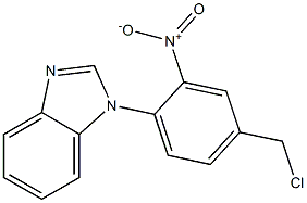 1-[4-(chloromethyl)-2-nitrophenyl]-1H-1,3-benzodiazole Struktur