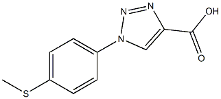 1-[4-(methylsulfanyl)phenyl]-1H-1,2,3-triazole-4-carboxylic acid Struktur