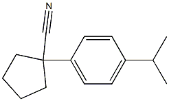 1-[4-(propan-2-yl)phenyl]cyclopentane-1-carbonitrile Struktur