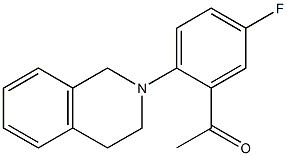 1-[5-fluoro-2-(1,2,3,4-tetrahydroisoquinolin-2-yl)phenyl]ethan-1-one Struktur