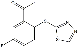 1-[5-fluoro-2-(1,3,4-thiadiazol-2-ylsulfanyl)phenyl]ethan-1-one Struktur